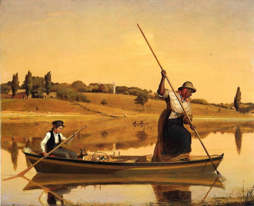Buy Museum Art Reproductions Eel Spearing at Setauket (also known as Recolections of Early Days - Fishing Along Shore``)``, 1845 by William Sidney Mount (1807-1868, United States) | ArtsDot.com