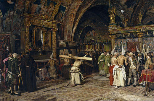 Order Art Reproductions En la iglesia by José Jiménez Aranda (1837-1903, Spain) | ArtsDot.com
