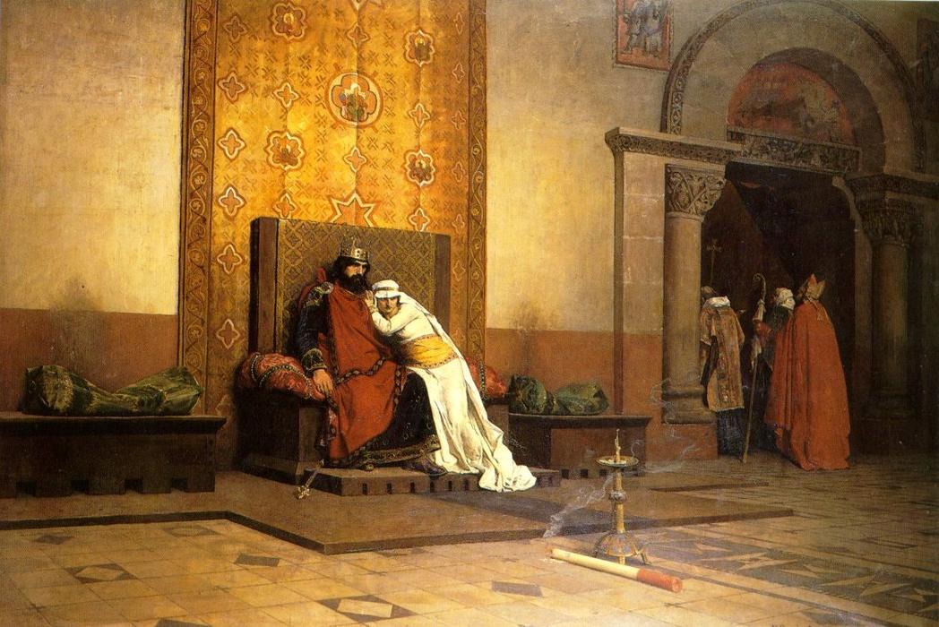 Buy Museum Art Reproductions Excommunication of Robert the Pious in 998, 1875 by Jean-Paul Laurens (1838-1921, France) | ArtsDot.com