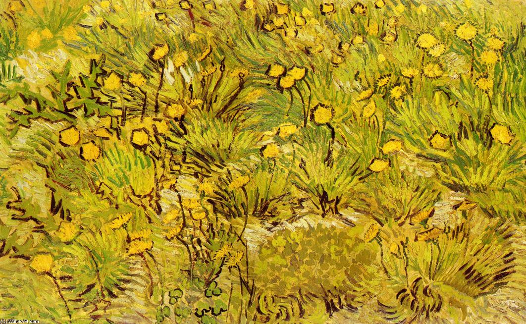 Order Oil Painting Replica A Field of Yellow Flowers, 1889 by Vincent Van Gogh (1853-1890, Netherlands) | ArtsDot.com