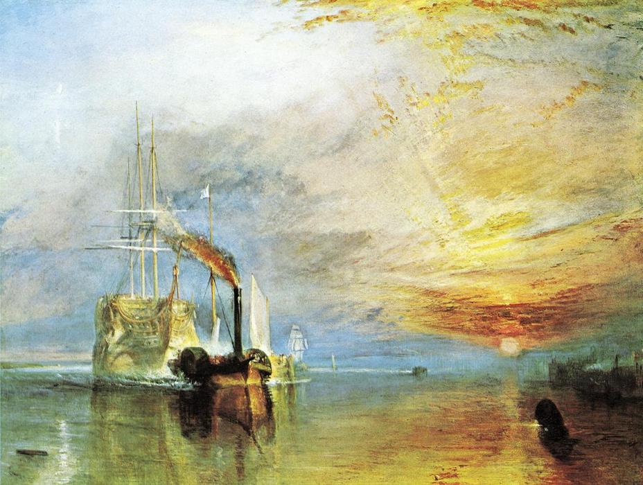 Order Oil Painting Replica The Fighting Temeraire``, Tugged to her Last Berth To Be Broken Up, 1838``, 1839 by William Turner (1775-1851, United Kingdom) | ArtsDot.com