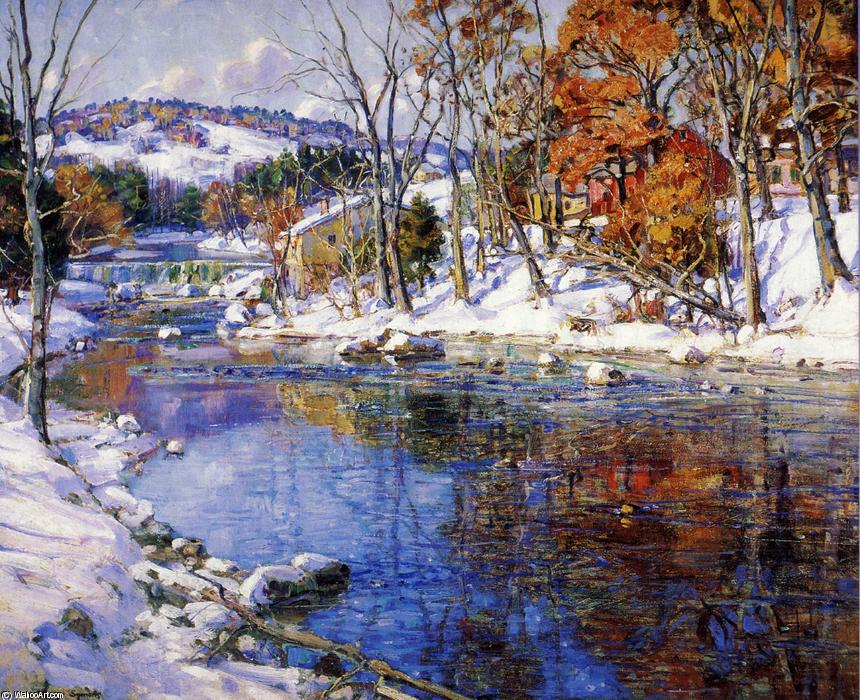 Order Paintings Reproductions The First Snowfall, 1920 by George Gardner Symons (1861-1930, United States) | ArtsDot.com