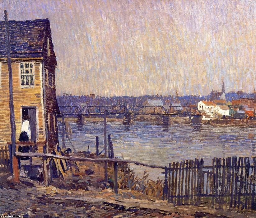 Order Art Reproductions A Fisherman`s House, 1917 by Robert Spencer (1879-1931, United States) | ArtsDot.com