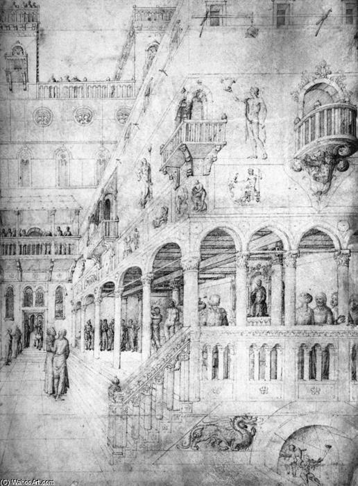 Order Artwork Replica Flagellation, 1450 by Jacopo Bellini (1396-1470, Italy) | ArtsDot.com