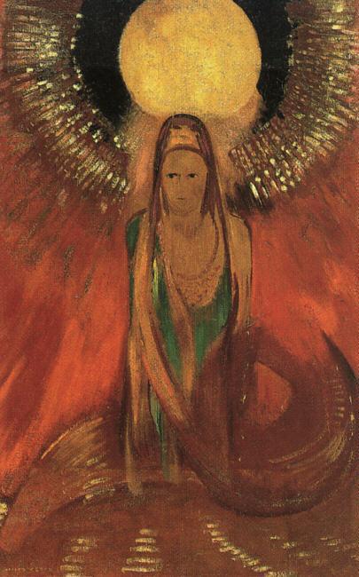 Order Oil Painting Replica The Flame (also known as Goddess of Fire), 1896 by Odilon Redon (1840-1916, France) | ArtsDot.com