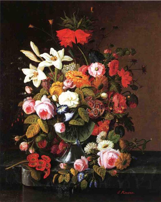 Order Art Reproductions Floral Still Liife by Severin Roesen (1815-1872, Germany) | ArtsDot.com
