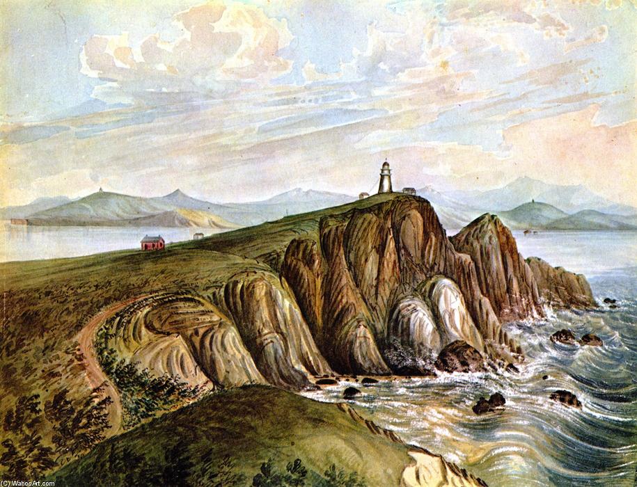 Order Oil Painting Replica From Point Beoneta - Entrance San Francisco Bay, 1858 by James Madison Alden (1834-1922, United States) | ArtsDot.com