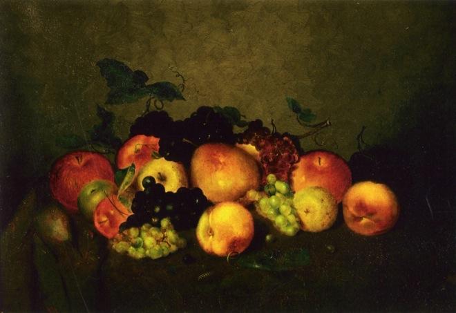 Order Paintings Reproductions Fruit: Apples, Grapes, Peaches and Pears, 1875 by Charles Ethan Porter (1847-1923, United States) | ArtsDot.com