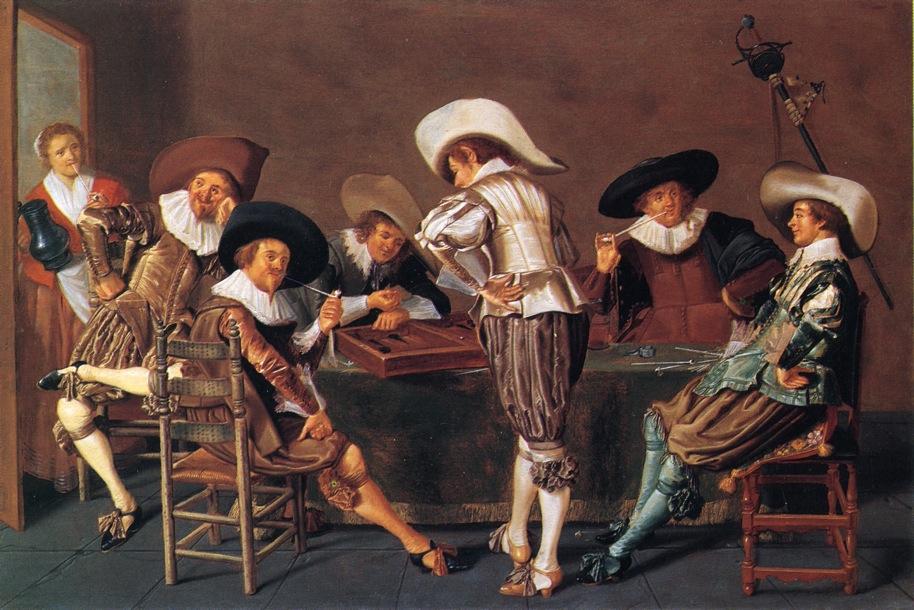 Buy Museum Art Reproductions The Game of Backgammon by Dirck Hals (1591-1656, Netherlands) | ArtsDot.com