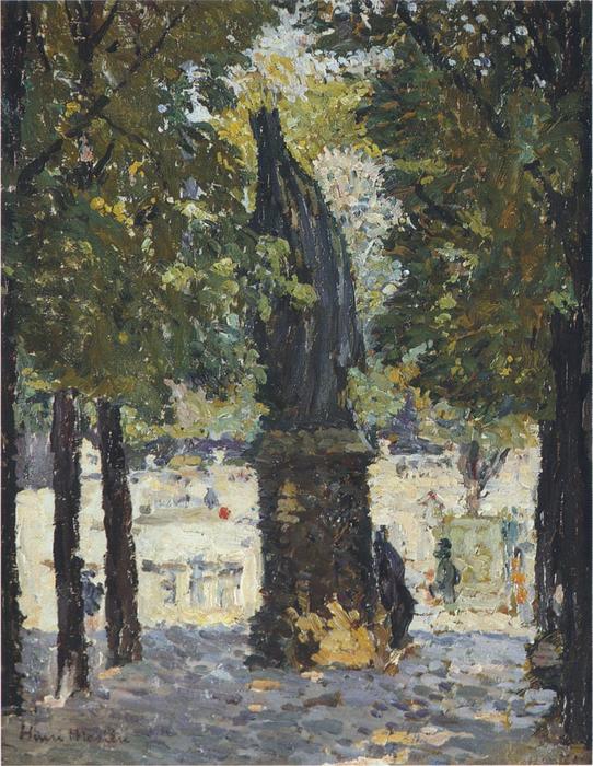 Order Oil Painting Replica Garden of Luxembourg, 1931 by Henri Jean Guillaume Martin (1860-1860, France) | ArtsDot.com