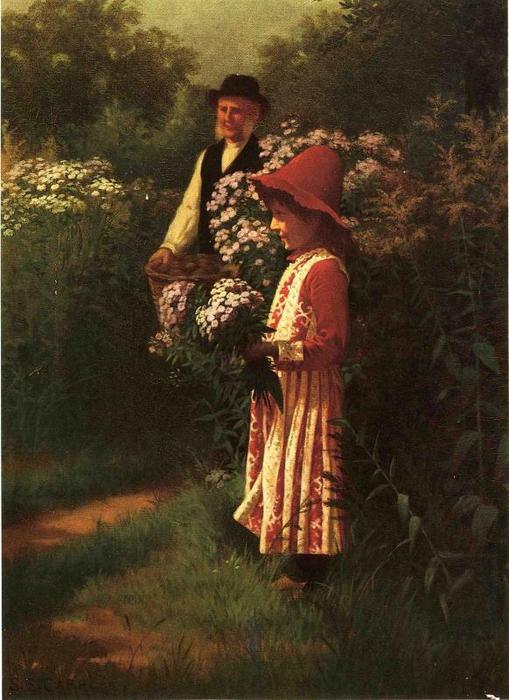 Buy Museum Art Reproductions Gathering Flowers by Samuel S Carr (1837-1908, United Kingdom) | ArtsDot.com