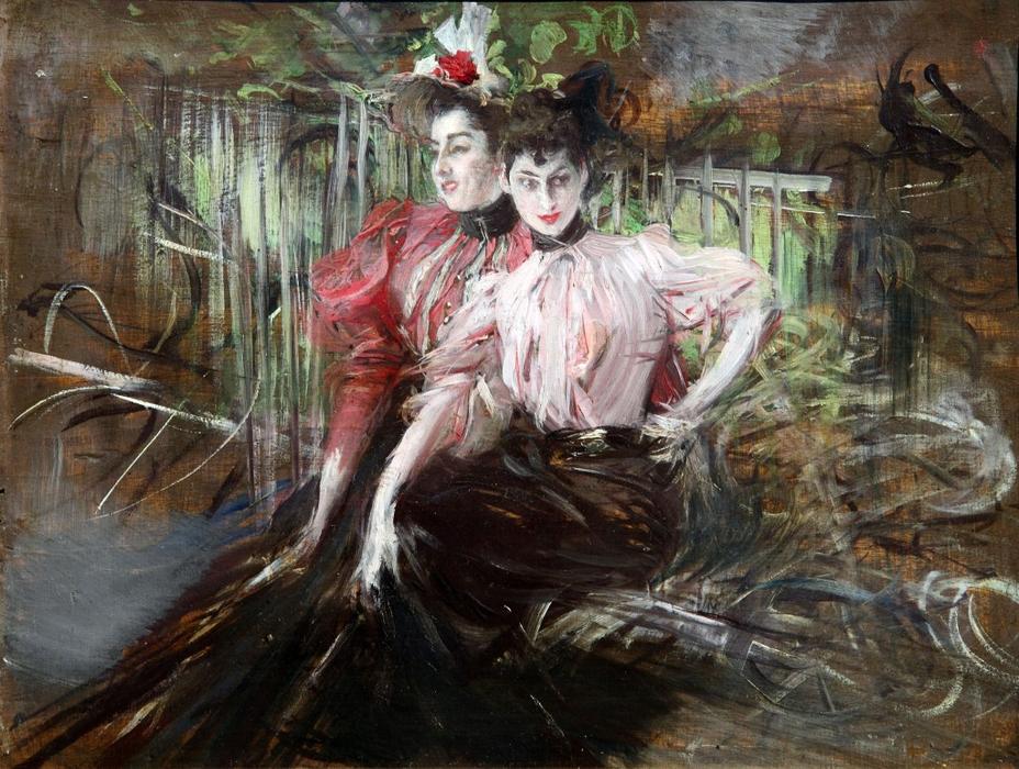 Order Oil Painting Replica Giovani donne sedute, 1904 by Giovanni Boldini (1842-1931, Italy) | ArtsDot.com