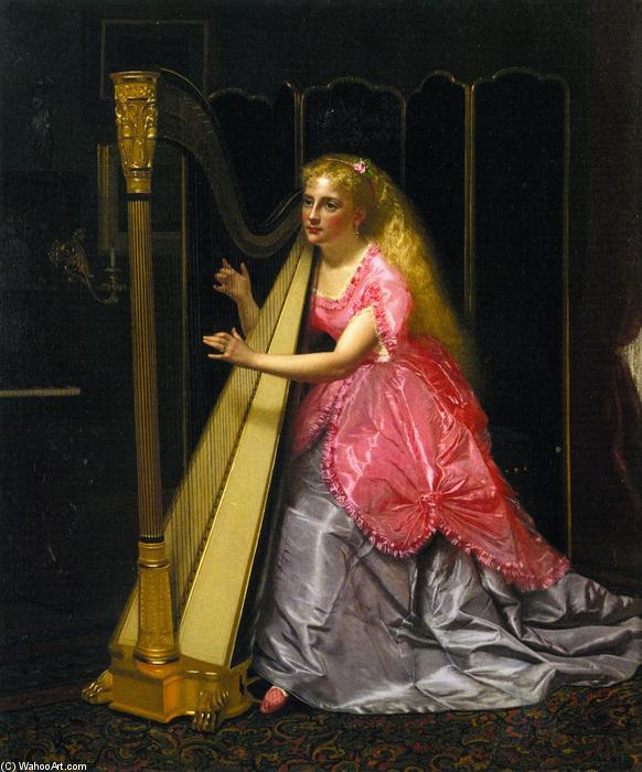 Order Oil Painting Replica The Harpist, 1870 by John George Brown (1831-1913, United Kingdom) | ArtsDot.com