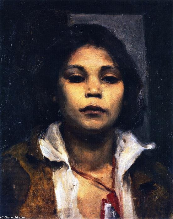 Order Paintings Reproductions Head of an Italian Boy, 1878 by John Singer Sargent (1856-1925, Italy) | ArtsDot.com