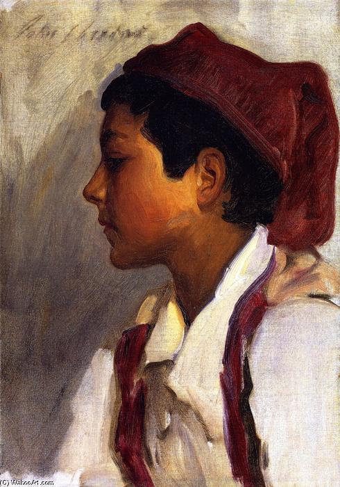Order Art Reproductions Head of a Neapolitan Boy in Profile, 1879 by John Singer Sargent (1856-1925, Italy) | ArtsDot.com