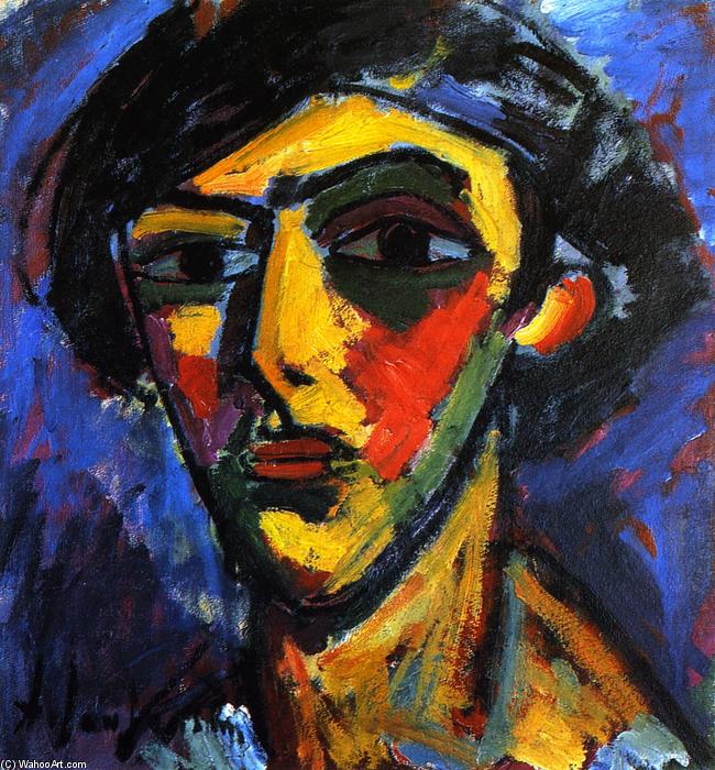 Buy Museum Art Reproductions Head of a Youth, 1911 by Alexej Georgewitsch Von Jawlensky (1864-1941, Russia) | ArtsDot.com