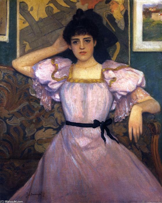 Order Paintings Reproductions Homage to Toulouse-Lautrec, 1917 by Federico Zandomeneghi (1841-1917, Italy) | ArtsDot.com
