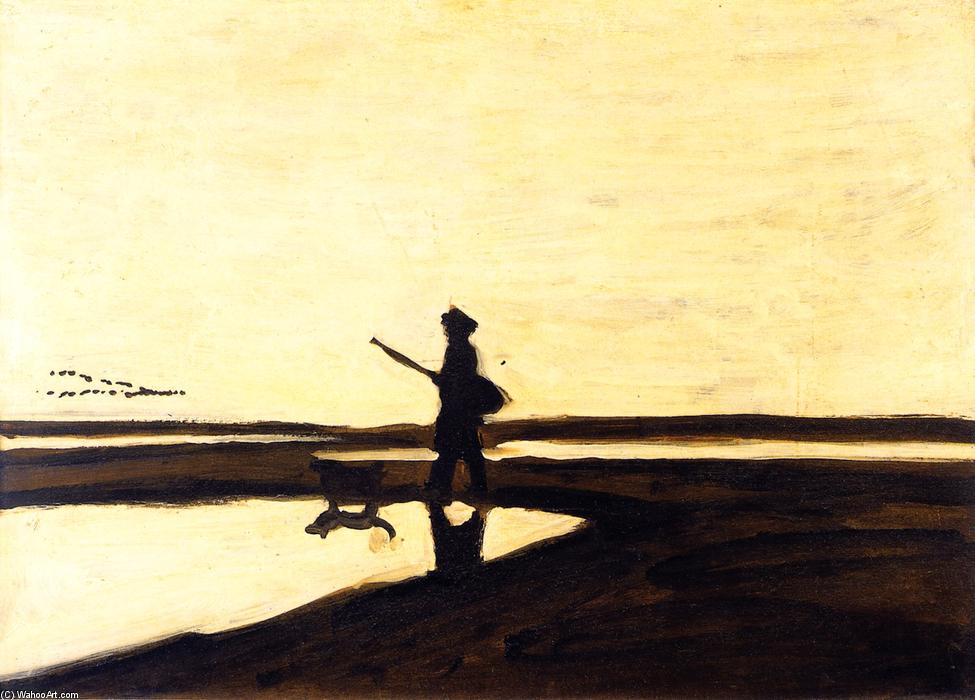 Buy Museum Art Reproductions A Hunter and His Dog in the Camargue, 1908 by Auguste Chabaud (Inspired By) (1882-1955, France) | ArtsDot.com