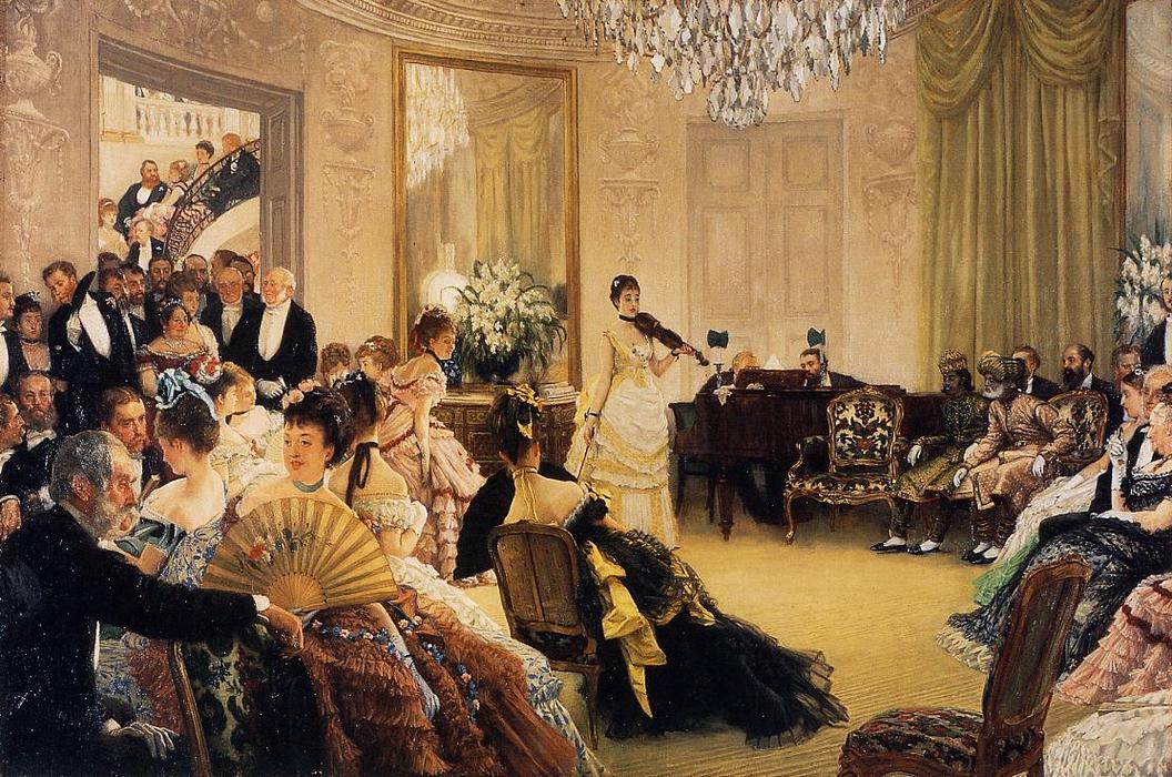 Order Art Reproductions Hush! (also known as The Concert), 1875 by James Jacques Joseph Tissot (1836-1902, France) | ArtsDot.com