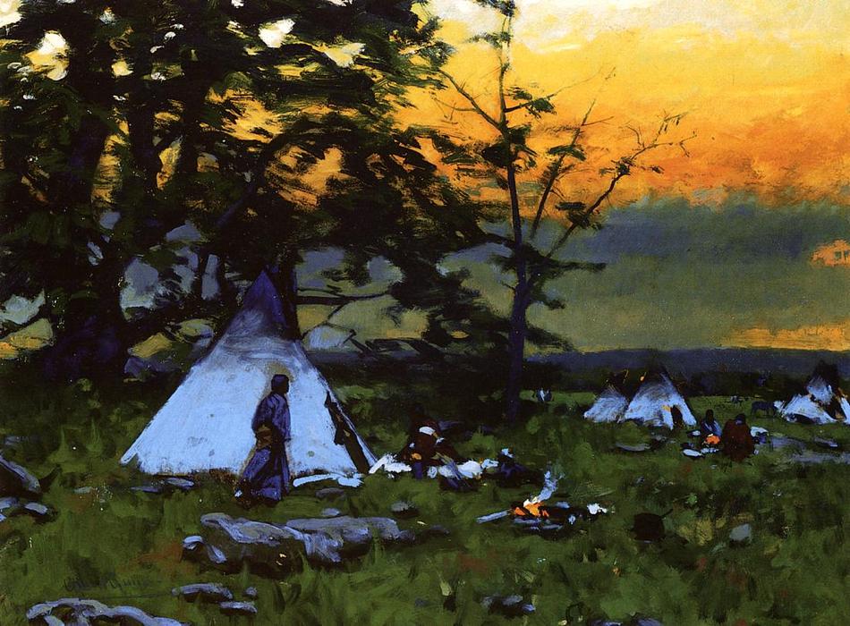 Order Artwork Replica Indian Encampment, Montana by William Gilbert Gaul (1855-1919, United States) | ArtsDot.com