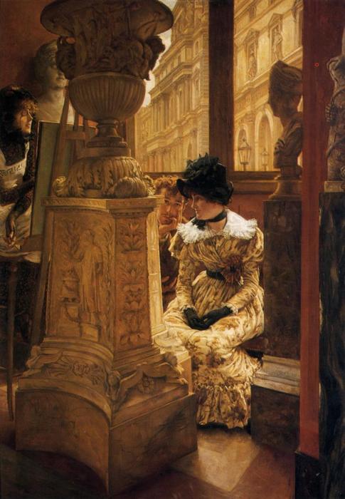 Buy Museum Art Reproductions In The Louvre, 1885 by James Jacques Joseph Tissot (1836-1902, France) | ArtsDot.com