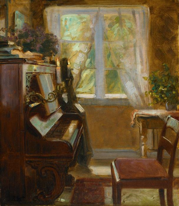 Buy Museum Art Reproductions Interior with Wegmann`s Piano by Bertha Wegmann (1847-1926, Switzerland) | ArtsDot.com