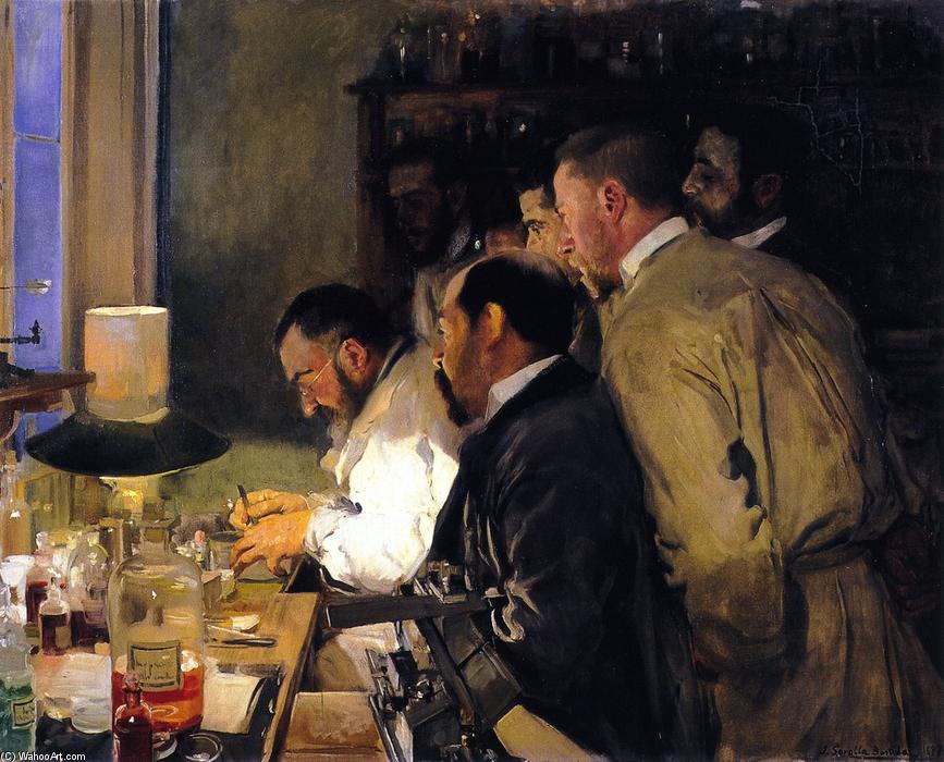 Order Oil Painting Replica An Investigation, Doctor Samarro in His Laboratory, 1897 by Joaquin Sorolla Y Bastida (1863-1923, Spain) | ArtsDot.com