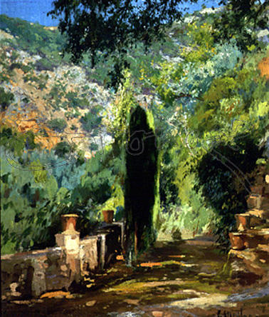 Buy Museum Art Reproductions Jardin by Eliseo Meifren I Roig (1859-1940, Spain) | ArtsDot.com
