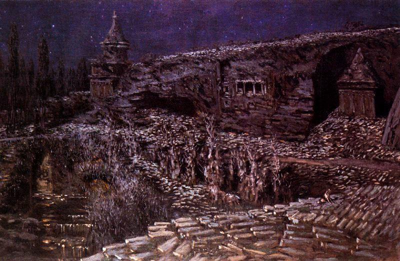 顺序 油畫 Jerusalén (olivos y lirios) 通过 Antonio Muñoz Degrain (1840-1924, Spain) | ArtsDot.com