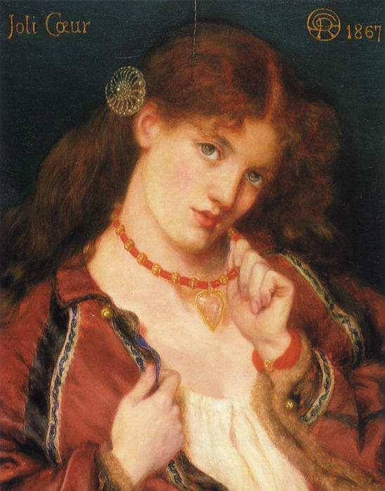 Order Art Reproductions Joli Coeur (also known as French for), 1867 by Dante Gabriel Rossetti | ArtsDot.com