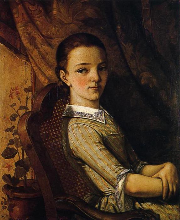 顺序 畫複製 Juliette Courbet。, 1844 通过 Gustave Courbet (1819-1877, France) | ArtsDot.com