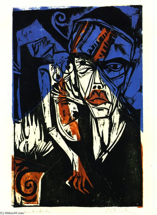 Order Oil Painting Replica Kämpfe, 1915 by Ernst Ludwig Kirchner (1880-1938, Germany) | ArtsDot.com