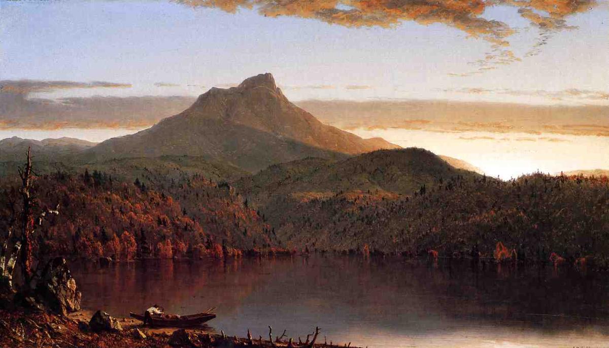 Order Oil Painting Replica A Lake Twilight, 1861 by Sanford Robinson Gifford (1823-1880, United States) | ArtsDot.com
