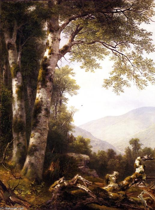Order Paintings Reproductions Landscape with Birches, 1855 by Asher Brown Durand (1796-1886, United States) | ArtsDot.com