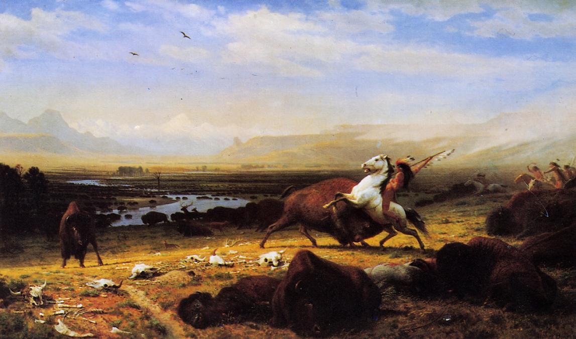 Order Paintings Reproductions The Last of the Buffalo, 1888 by Albert Bierstadt (1830-1902, Germany) | ArtsDot.com