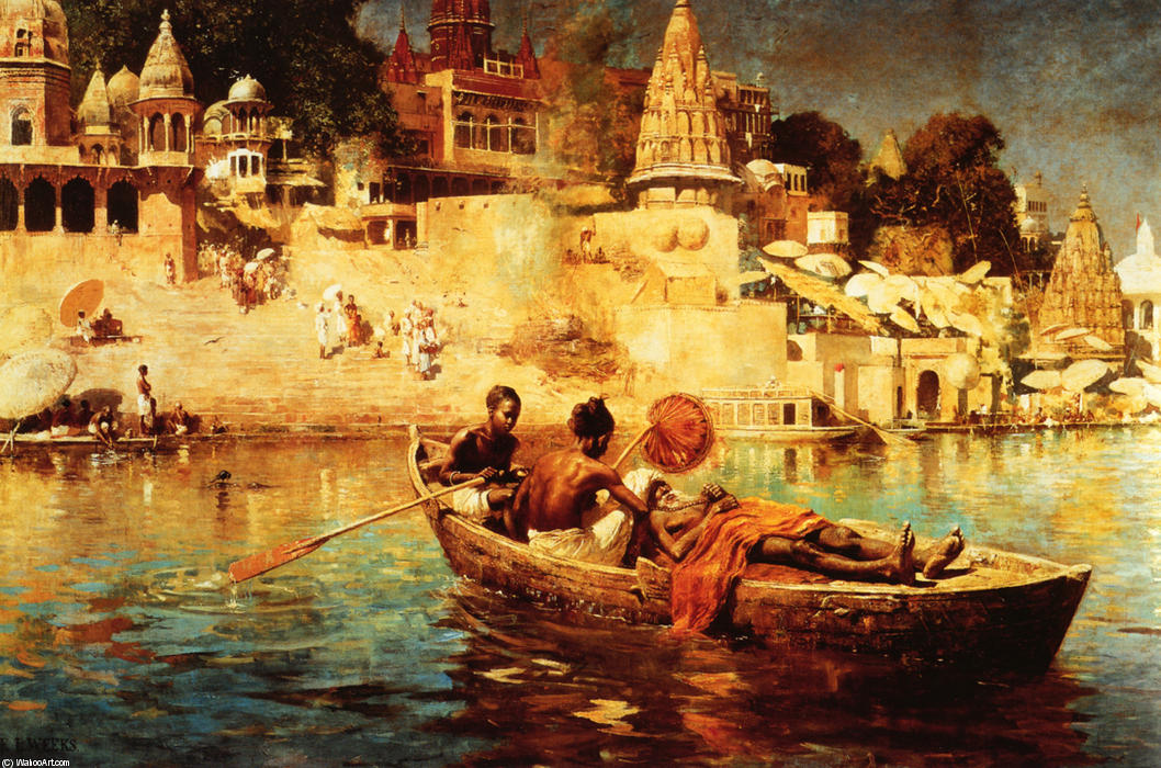Compra Riproduzioni D'arte Del Museo L`ultimo viaggio: un souvenir del Gange, 1884 di Edwin Lord Weeks (1849-1903, United States) | ArtsDot.com