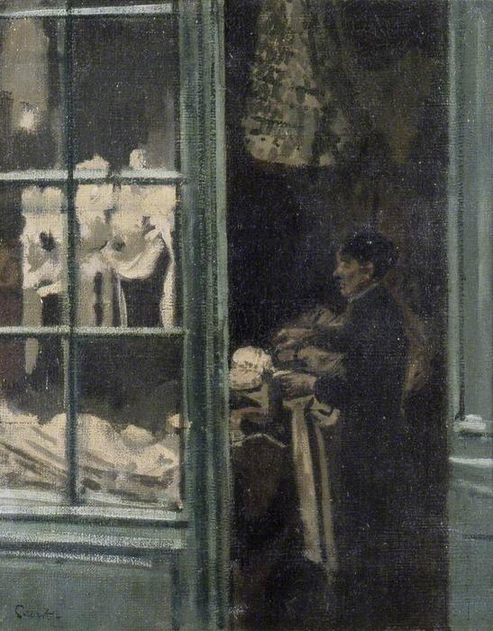 Order Paintings Reproductions The Laundry Shop, Dieppe, France, 1885 by Walter Richard Sickert (1860-1942, Germany) | ArtsDot.com