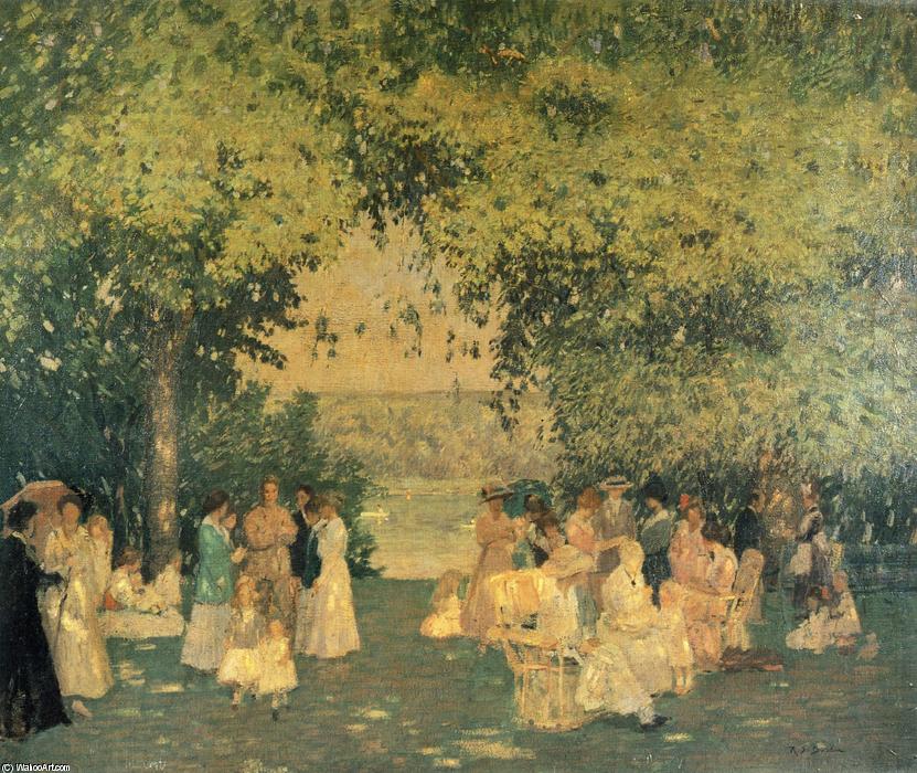 Order Paintings Reproductions Lawn Fete, 1920 by Rae Sloan Bredin (1880-1933, United States) | ArtsDot.com