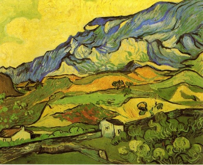 Order Oil Painting Replica Les Alpilles, Mountain Landscape near South-Reme, 1889 by Vincent Van Gogh (1853-1890, Netherlands) | ArtsDot.com