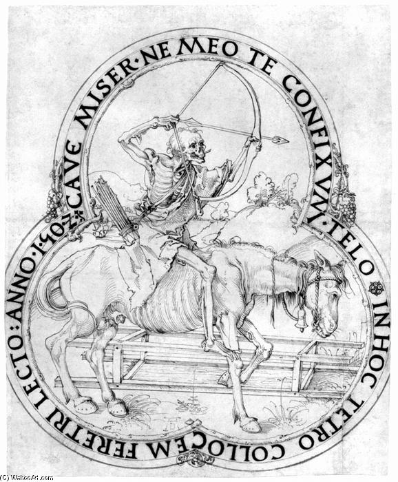 Buy Museum Art Reproductions Horse final death by Albrecht Durer (1471-1528, Italy) | ArtsDot.com