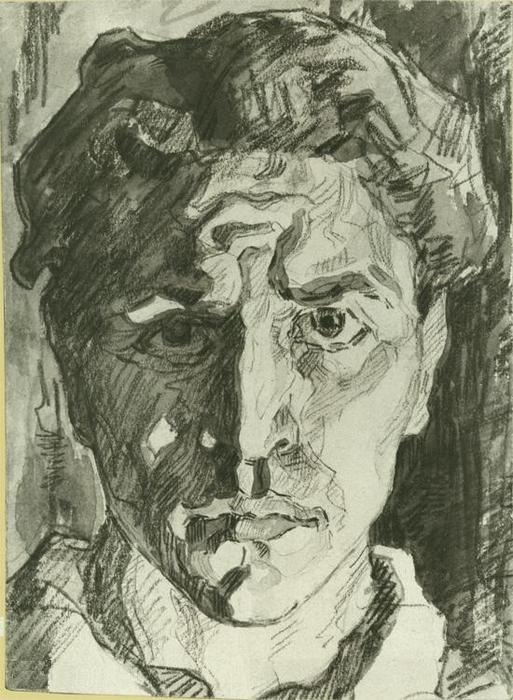 Order Art Reproductions Self-portrait, 1916 by Aleksandr Deyneka (Inspired By) (1899-1969, Russia) | ArtsDot.com