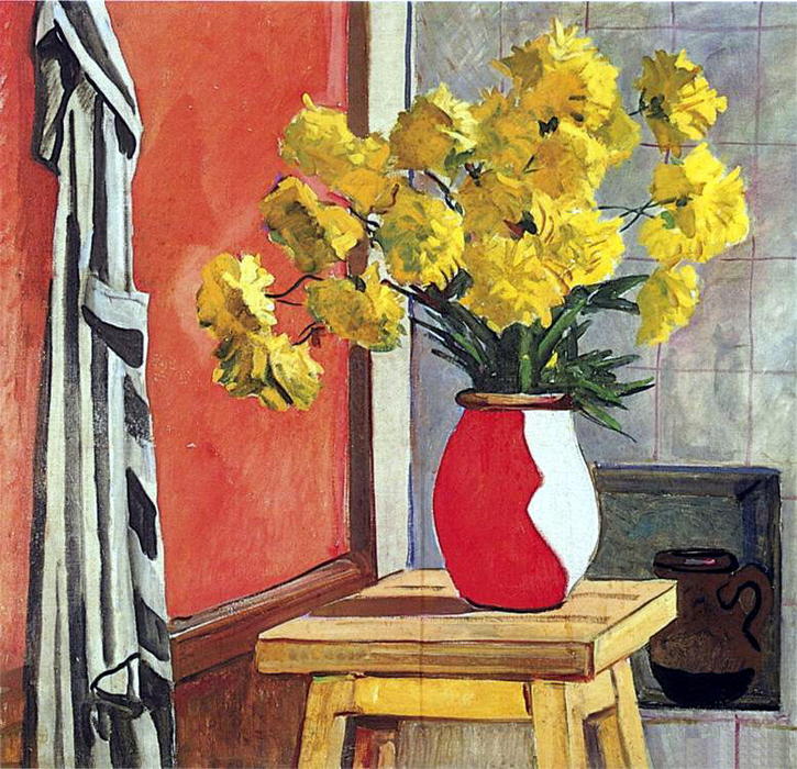 Order Oil Painting Replica Still Life. Yellow flowers, 1954 by Aleksandr Deyneka (Inspired By) (1899-1969, Russia) | ArtsDot.com