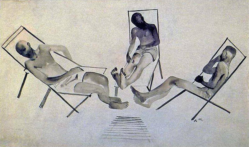 Order Artwork Replica Relaxed, 1928 by Aleksandr Deyneka (Inspired By) (1899-1969, Russia) | ArtsDot.com