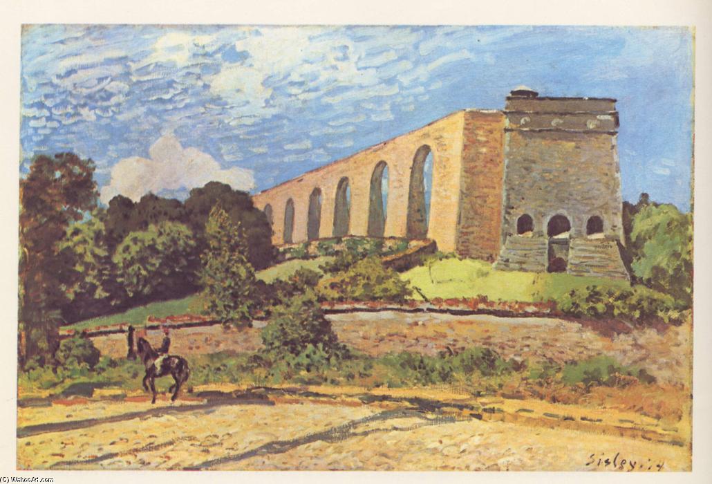 Buy Museum Art Reproductions The Aqueduct at Marly, 1874 by Alfred Sisley (1839-1899, France) | ArtsDot.com