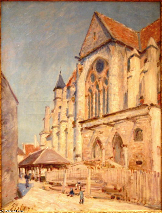 Order Paintings Reproductions Eglise de Moret by Alfred Sisley (1839-1899, France) | ArtsDot.com