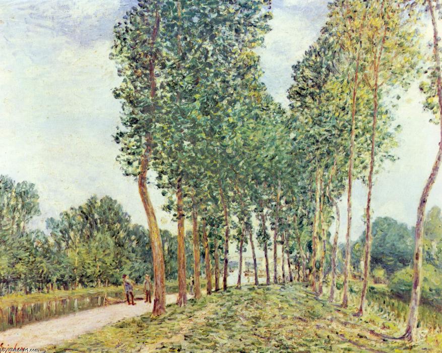 Order Oil Painting Replica Banks of the Loing at Moret, 1892 by Alfred Sisley (1839-1899, France) | ArtsDot.com