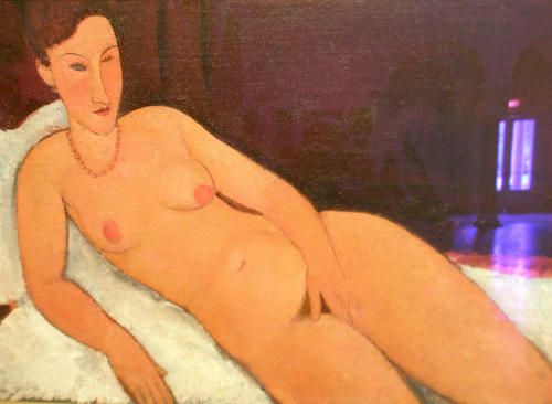 Order Oil Painting Replica Nude with Coral Necklace, 1917 by Amedeo Modigliani | ArtsDot.com