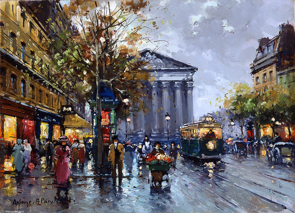 Buy Museum Art Reproductions Rue Royal Madeleine by Antoine Blanchard (Marcel Masson) (Inspired By) (1910-1988, France) | ArtsDot.com