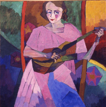 Order Oil Painting Replica Woman with Guitar, 1913 by Aristarkh Vasilevich Lentulov (1882-1943) | ArtsDot.com