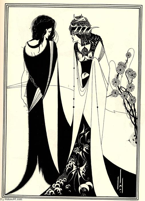 Buy Museum Art Reproductions Salome with her mother, 1894 by Aubrey Vincent Beardsley (1872-1898, United Kingdom) | ArtsDot.com